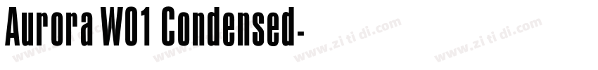 Aurora W01 Condensed字体转换